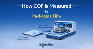 Measurement of COF on PennPac flexible packaging film