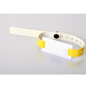 Polyester film coated hospital wrist band
