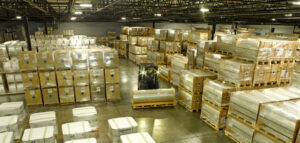 Warehouse full of packaging film